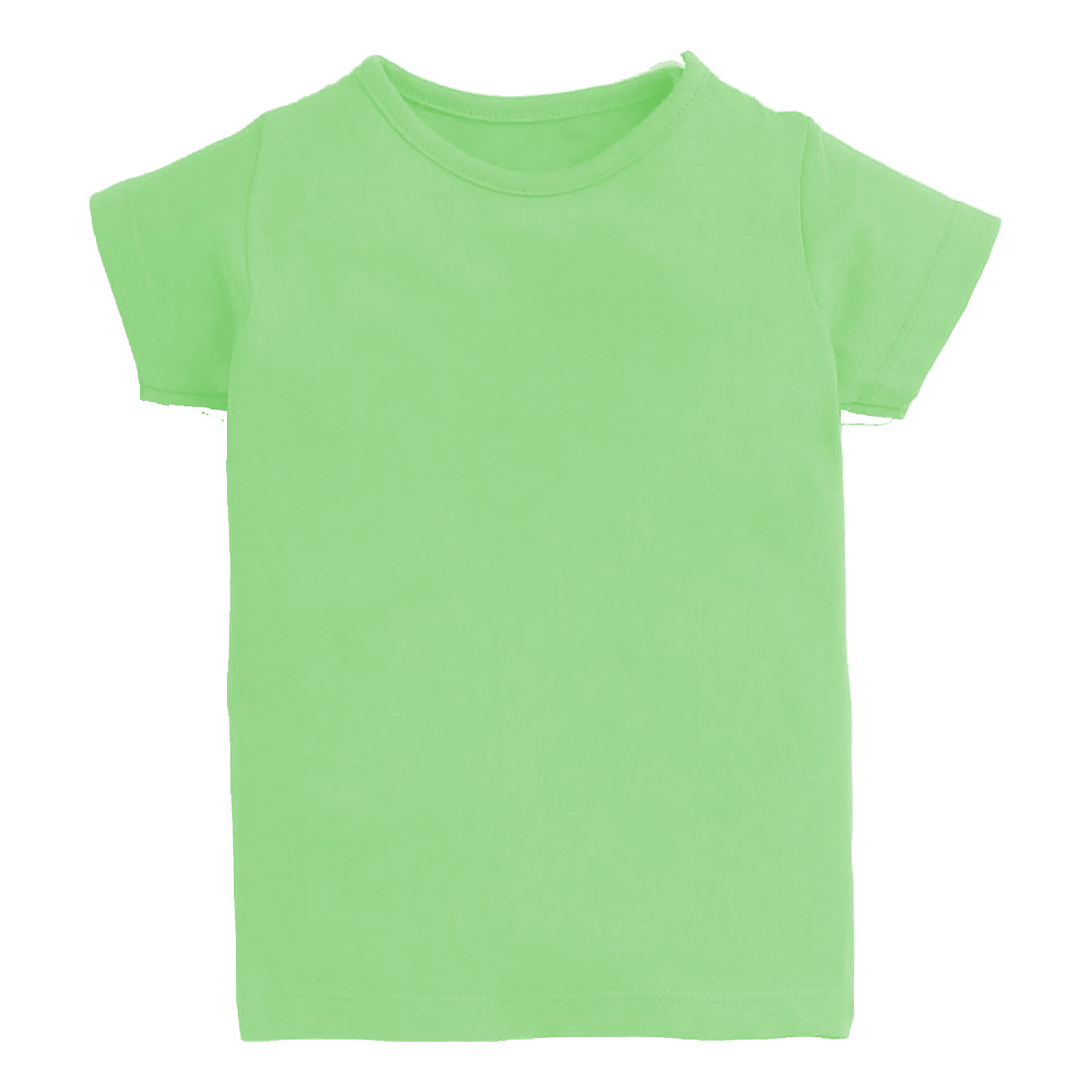 Babies Round Neck Half Sleeve Plain T-Shirt-BBY-RN-PL-102-PISTHA GREEN