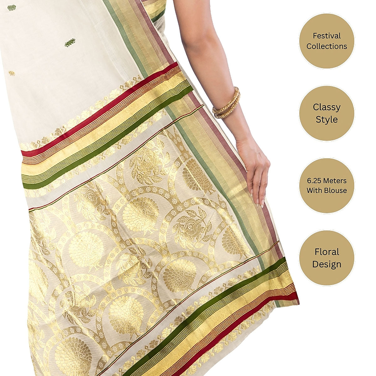 Handloom Kasavu Sarees