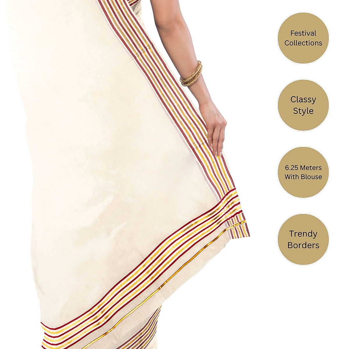 Tissue Kerala Kavasu Sarees