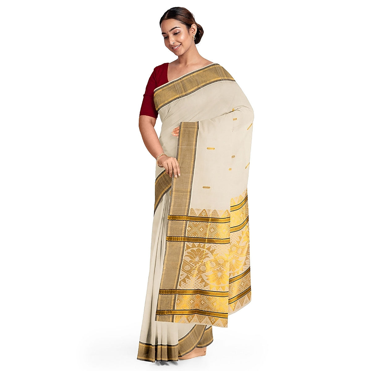 Tissue Set Mundu Kavasu Sarees