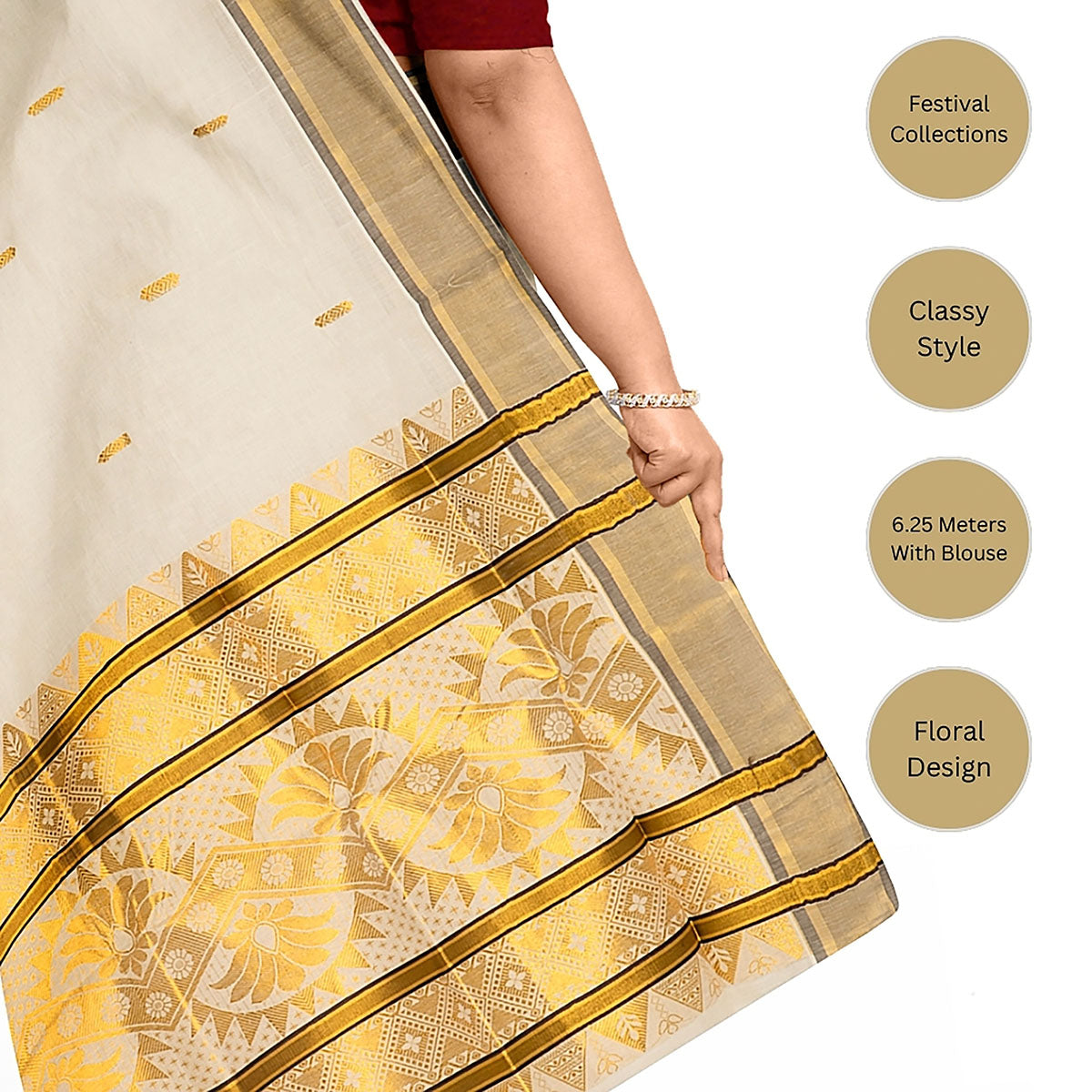 Tissue Set Mundu Kavasu Sarees
