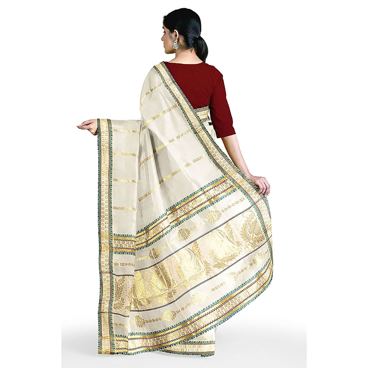 Tissue Set Mundu Kavasu Sarees