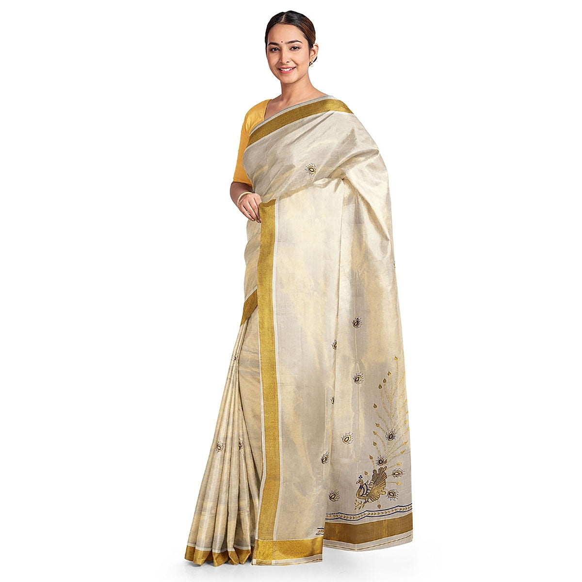 Tissue Set Mundu Kavasu Sarees