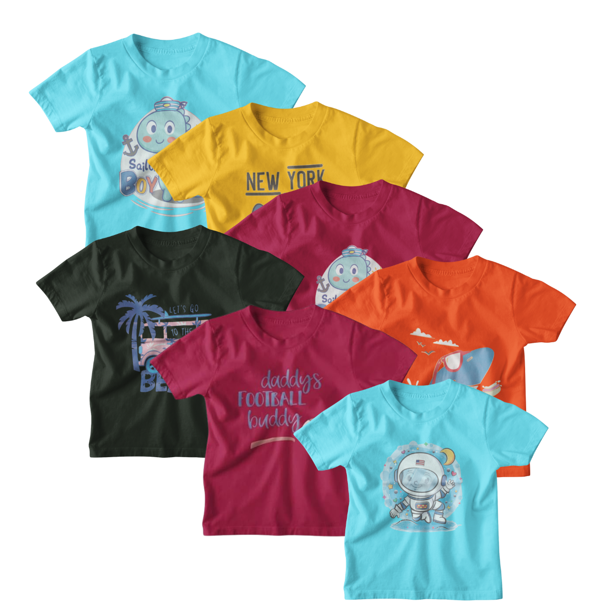Boys Assorted Half Sleeve T-Shirts- Pack of 10