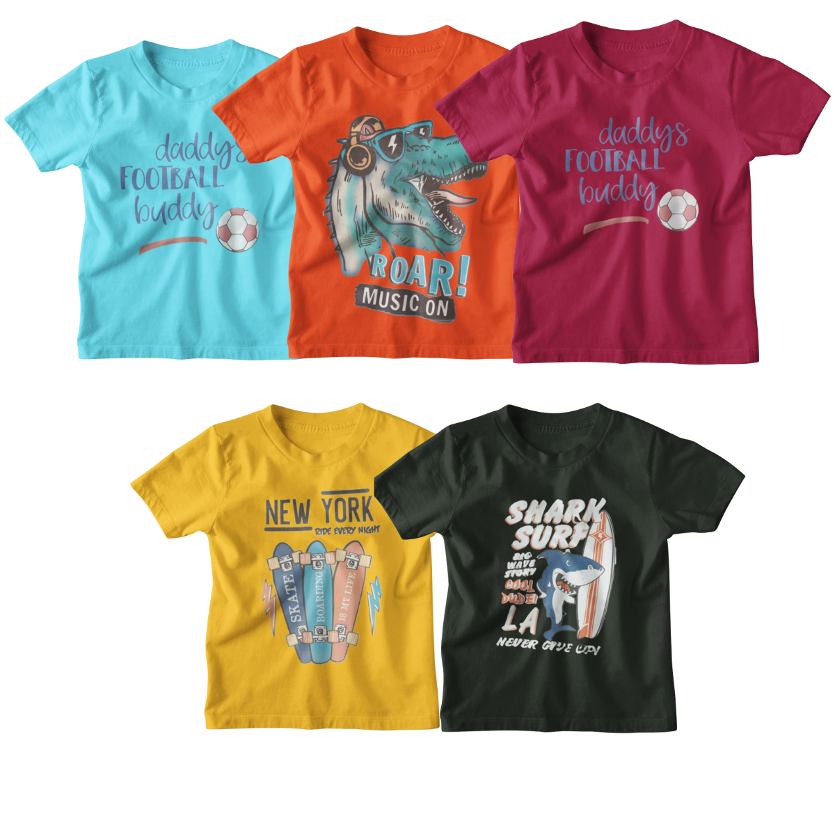 Boys Assorted Half Sleeve T-Shirts- Pack of 10