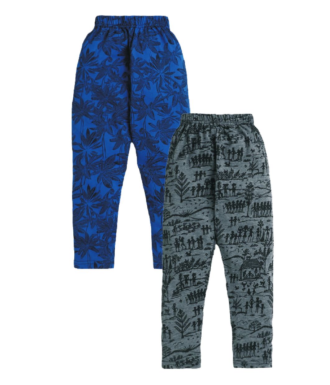 Girls Cotton All Over Printed Pack of 2 Leggings-2LEG-110