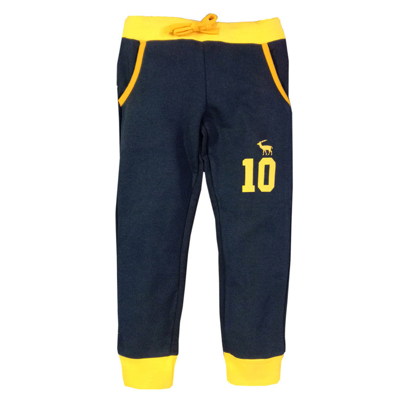 Boys Solid 100% Cotton Track Pant Dark Blue | BOYS-JOGGER-204