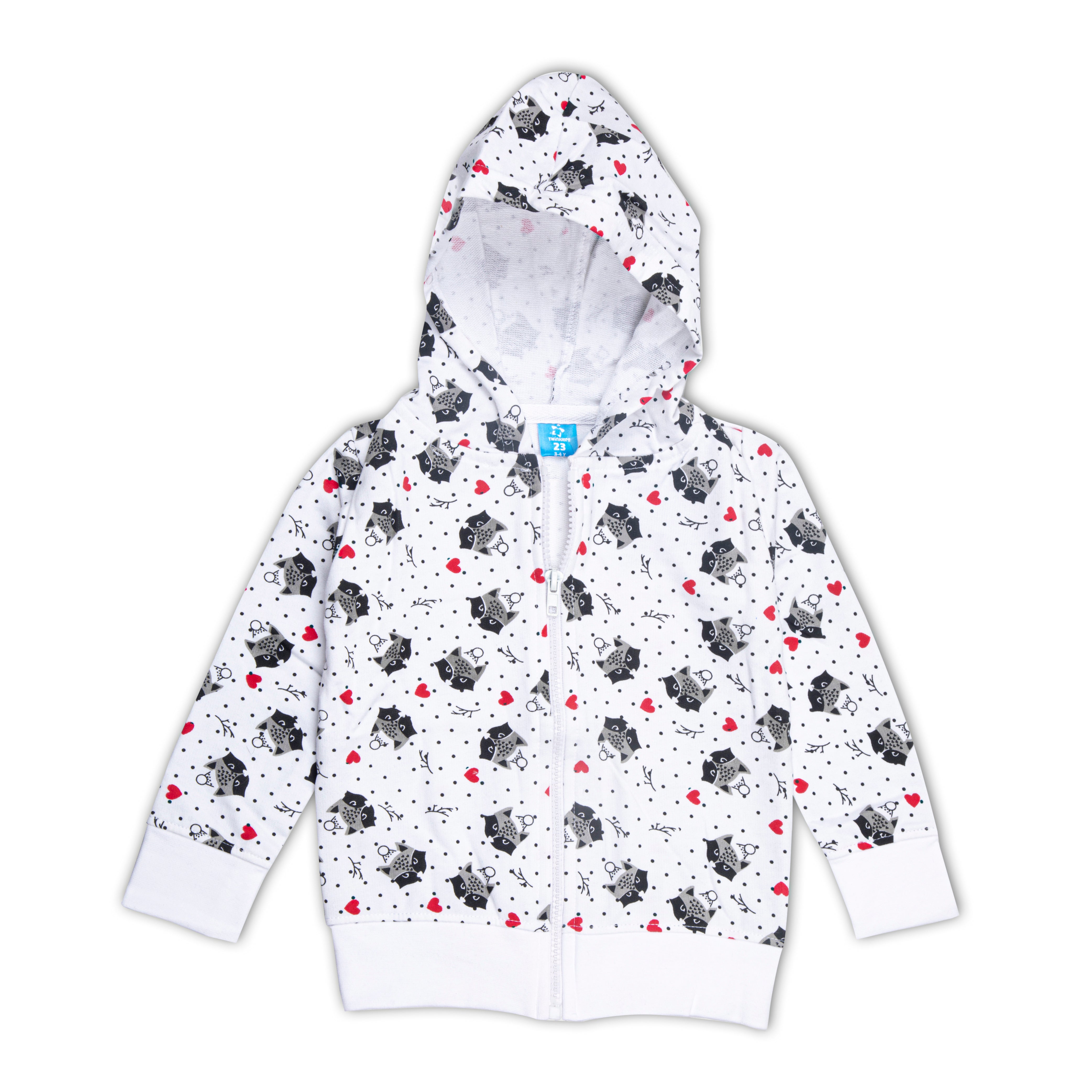 Unisex All Over Printed Full Sleeve Round Neck Hoody Zipper Sweatshirt-BHOODY-101