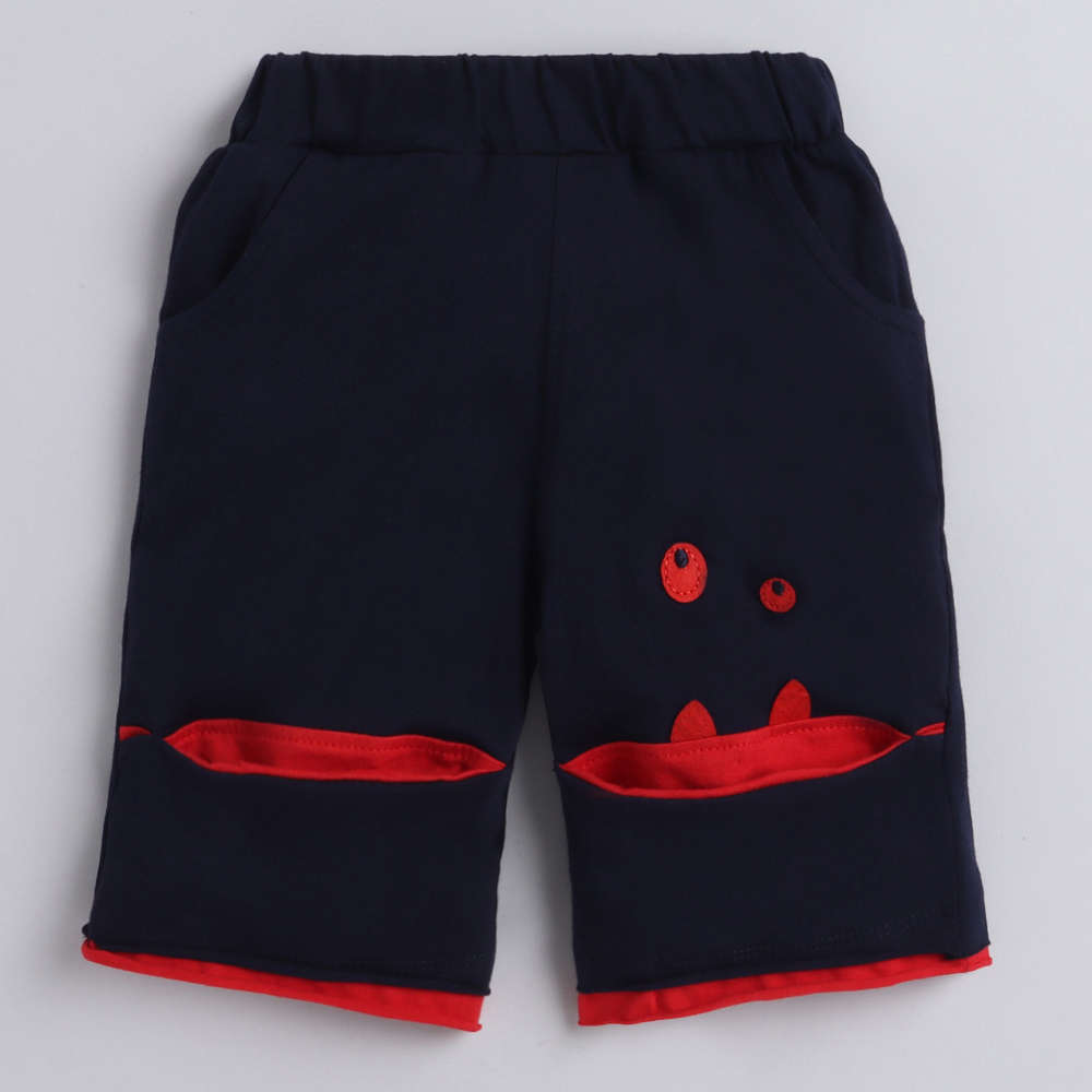 Boys Red Navy Shorts-BOYS-RDNVY-BTM