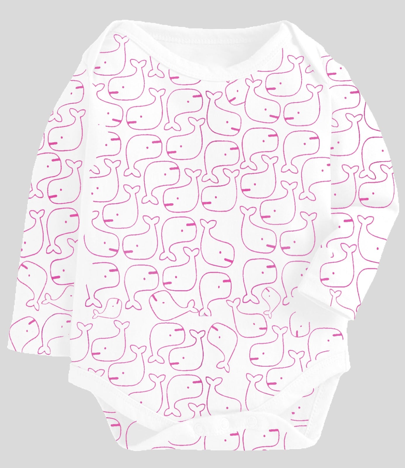 Babies Full Sleeve White All over Printed Bodysuit|BSUIT-WHITEAOP-001
