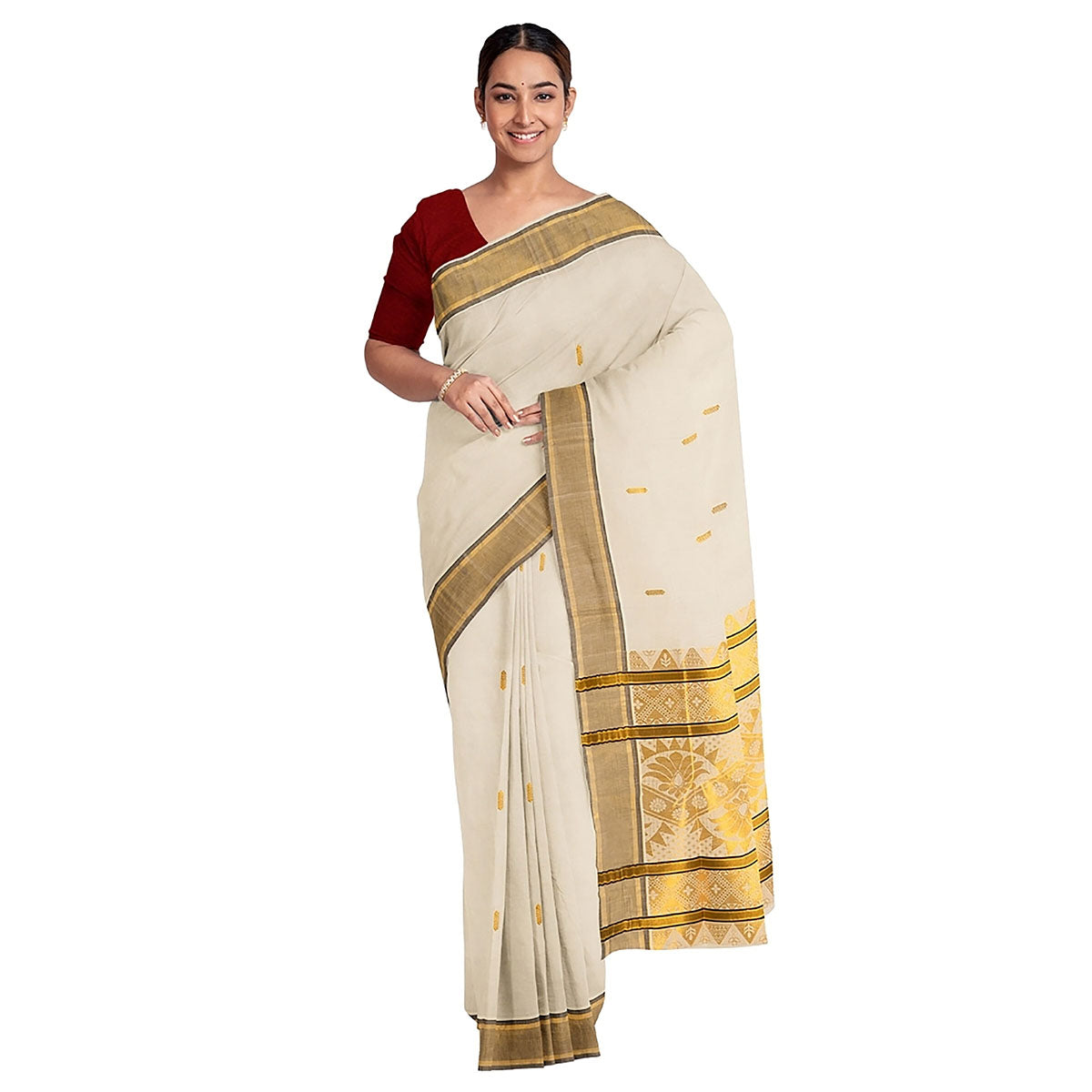 Tissue Set Mundu Kavasu Sarees