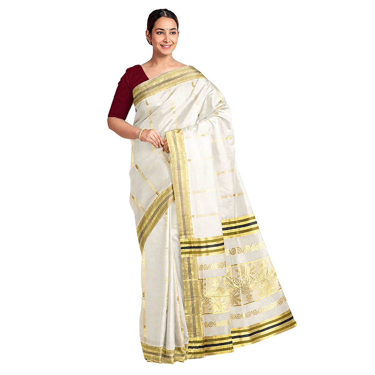 Tissue Set Mundu Kavasu Sarees