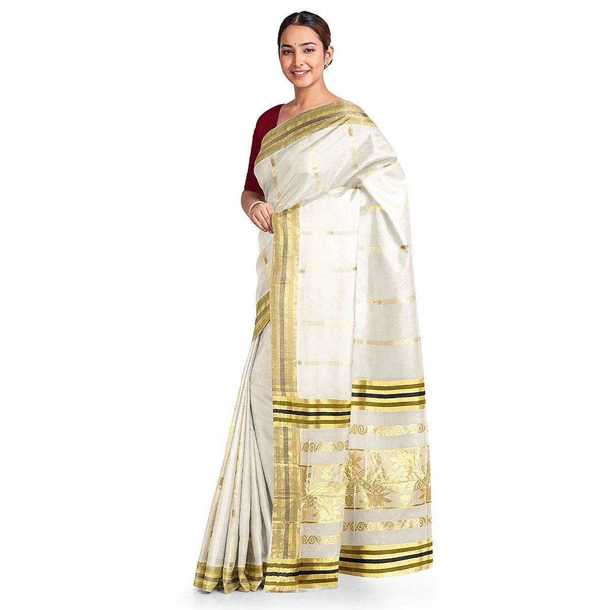 Tissue Set Mundu Kavasu Sarees