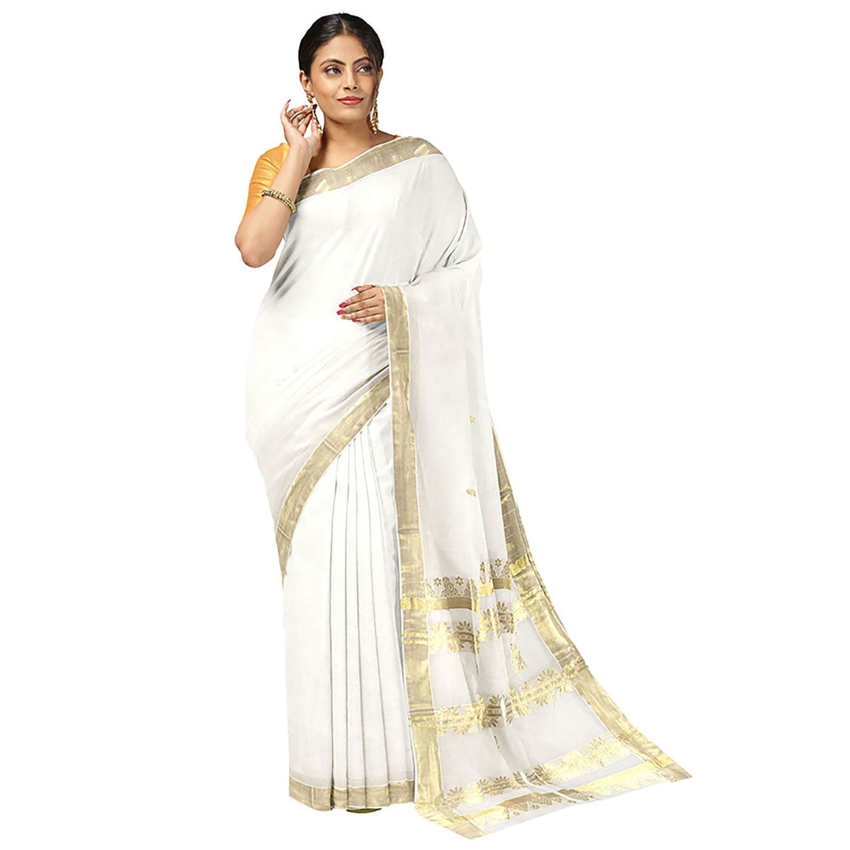 Tissue Kerala Kavasu Sarees.