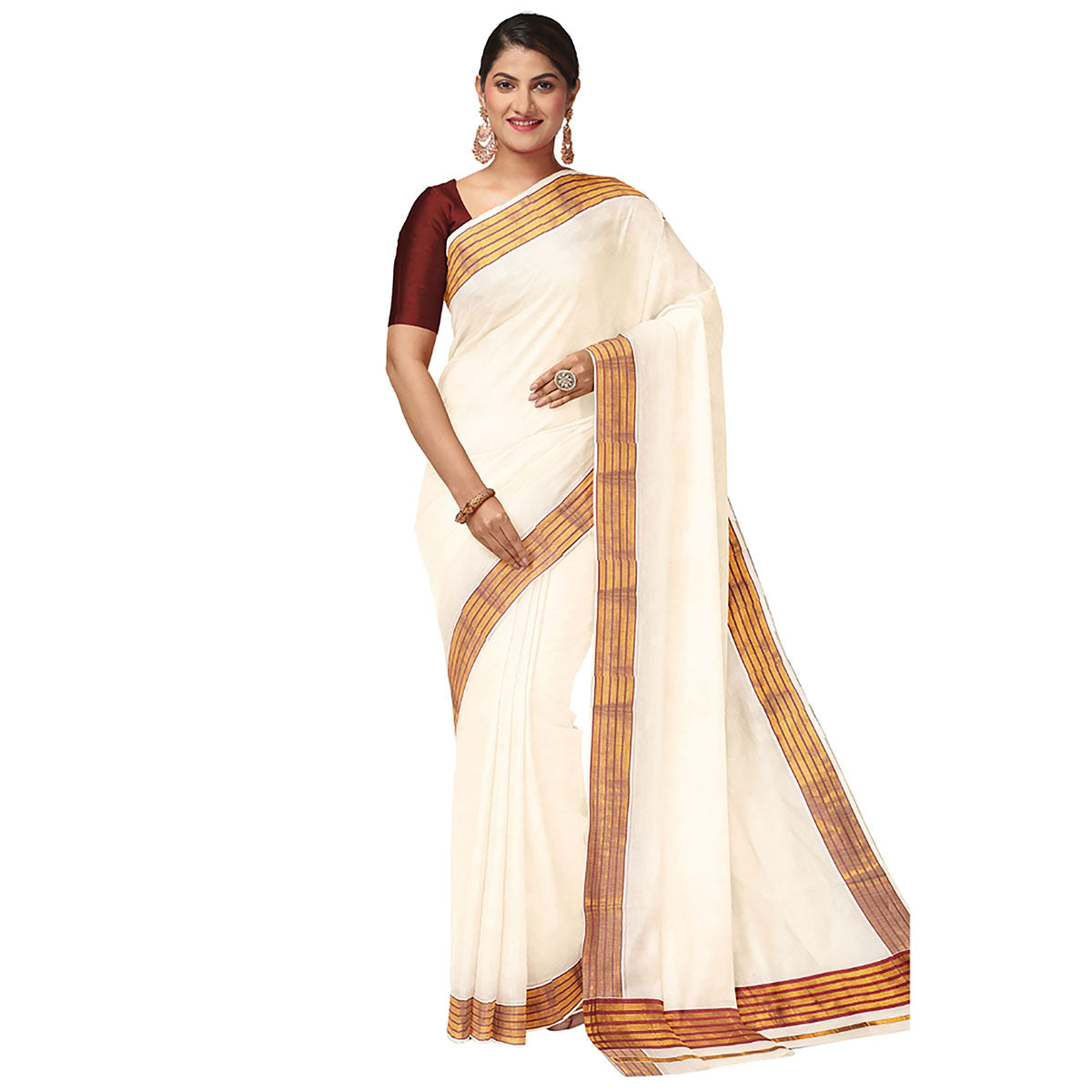Tissue Kerala Kavasu Sarees.