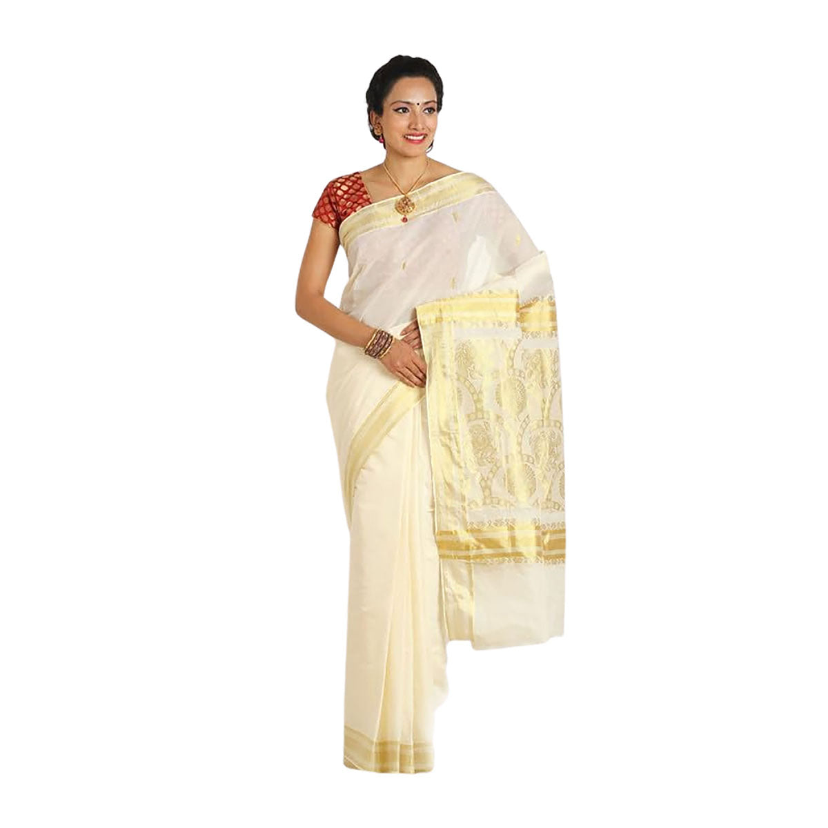 Tissue Kerala Kavasu Sarees.