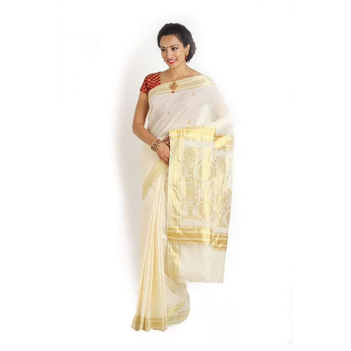 Tissue Kerala Kavasu Sarees.
