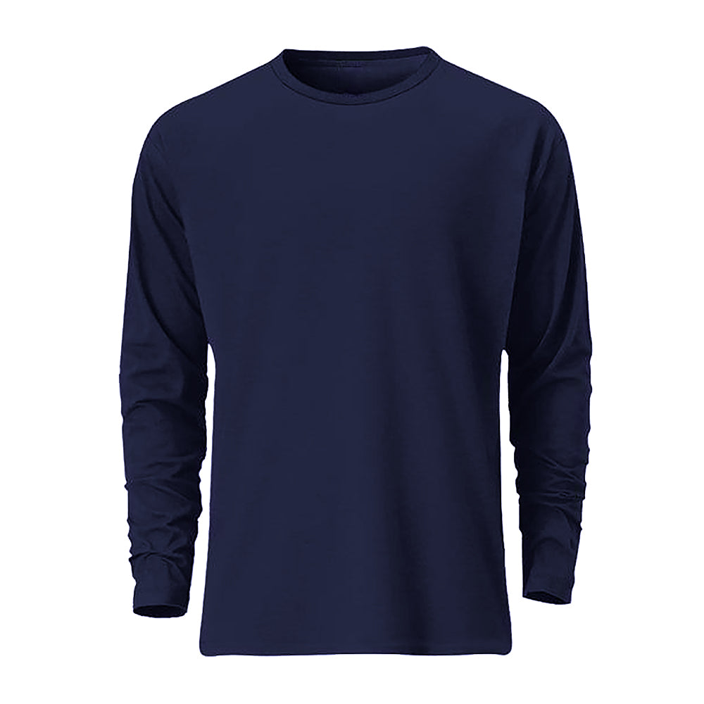 Round Neck-Full Sleeve- Plain T-Shirt-RNHS170