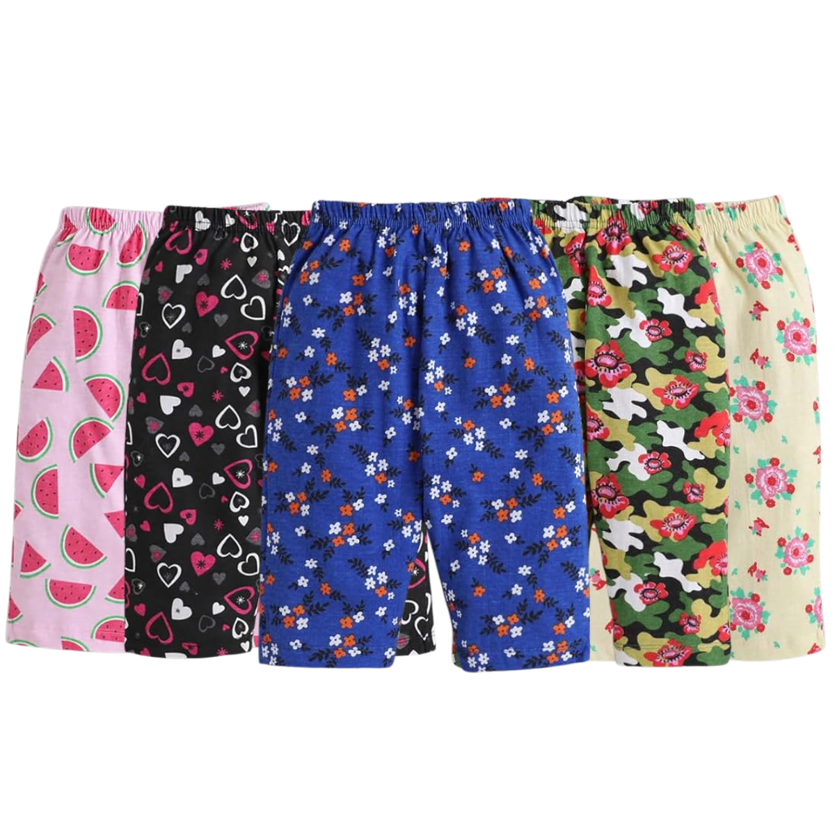 Girls Assorted 3/4th Pants - Pack of 5 | GIRLS-3/4TH-COMBO-P5