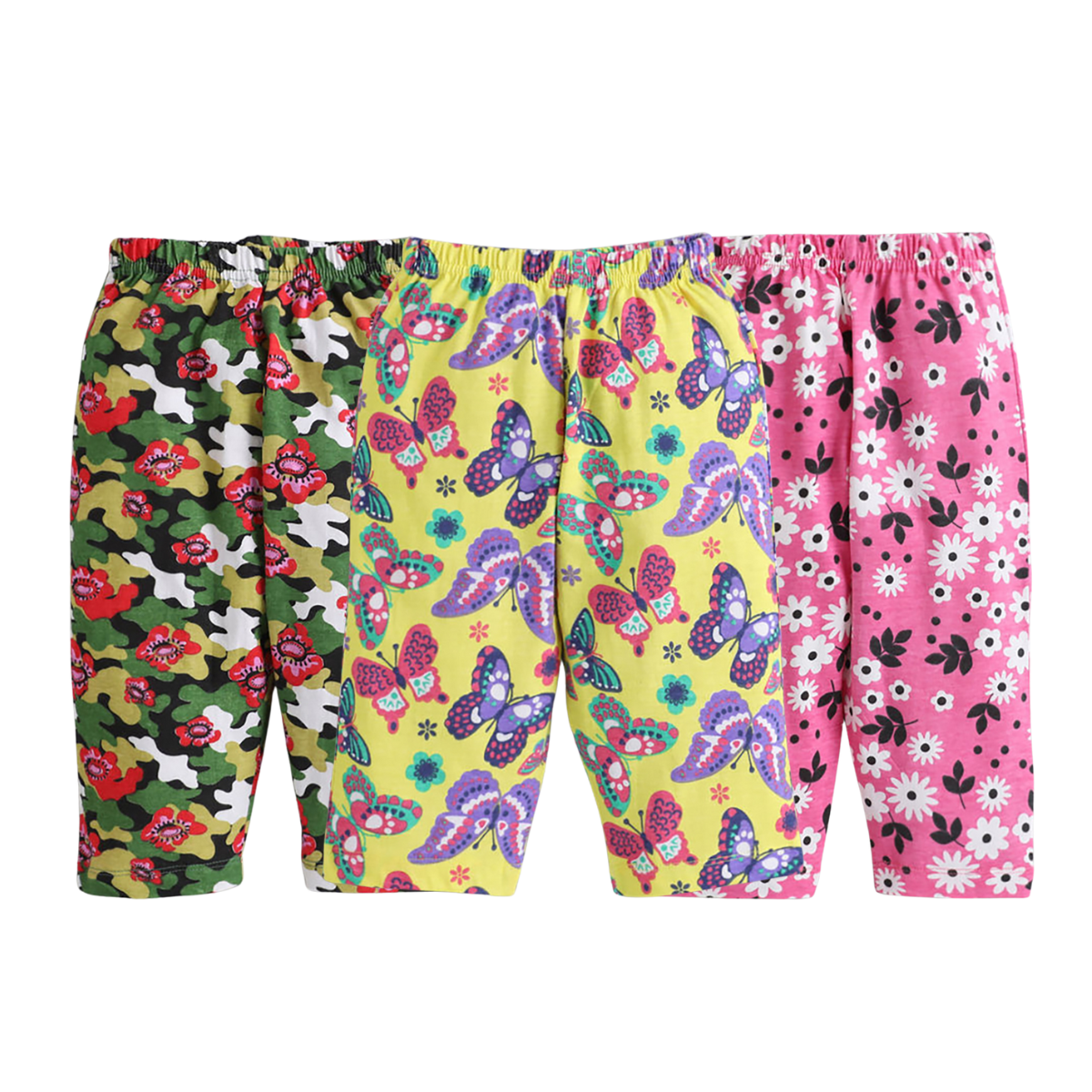 Girls Assorted 3/4th Pants - Pack of 3 | GIRLS-3/4TH-COMBO-P3
